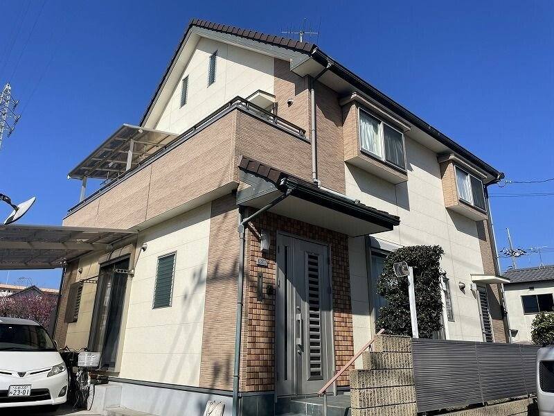 広島市安芸区I様邸 外壁塗装工事前の外観全体