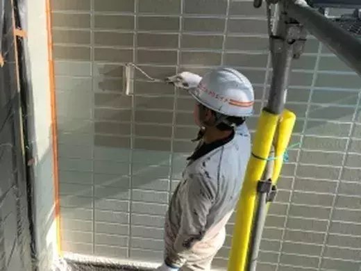 広島市安芸区矢野南N様邸 2色塗り分けの外壁の塗装(別の面)