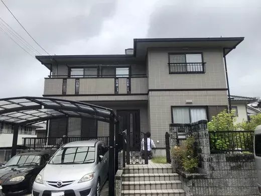 広島市安芸区矢野南N様邸 外壁・屋根塗装工事前の外観全体