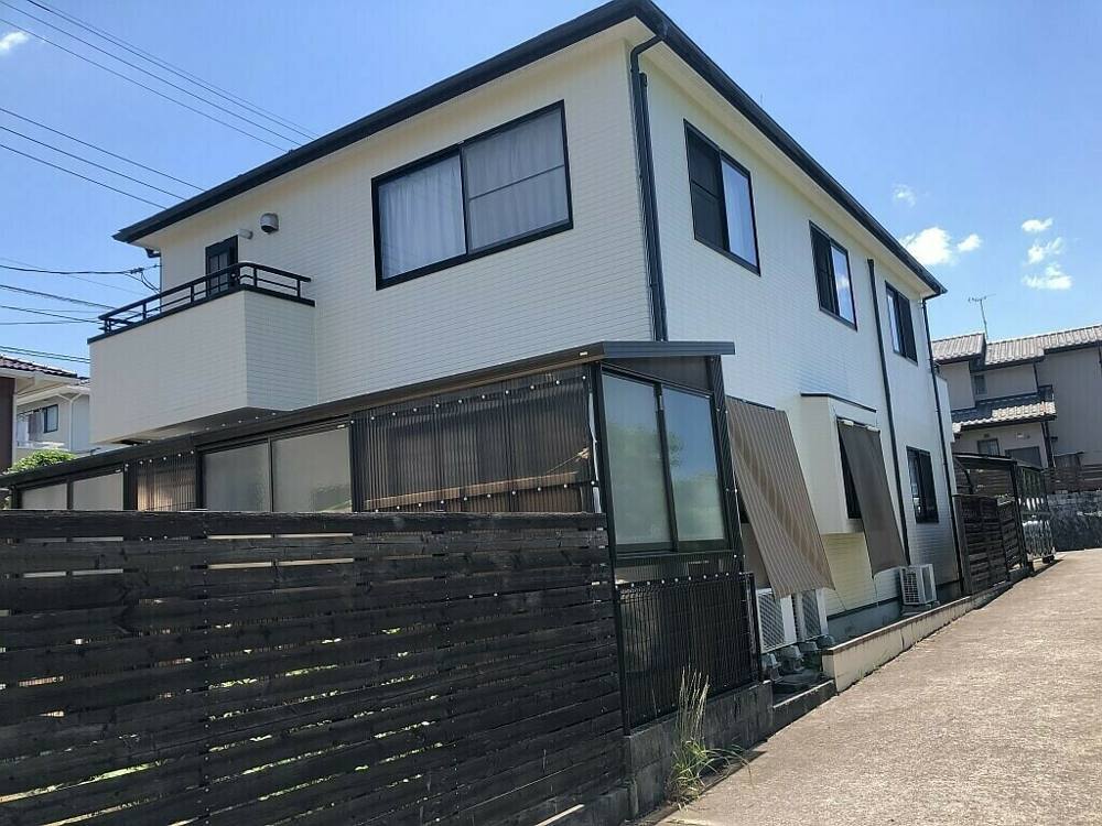 広島市安佐北区落合S様邸 足場解体後の明るい外観（別角度）