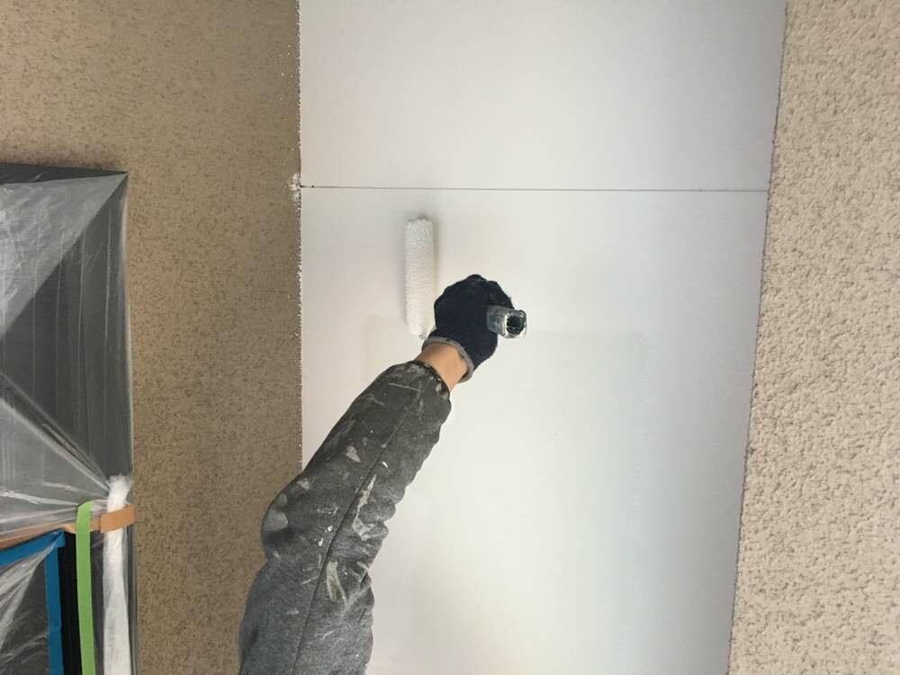 広島市安佐南区伴南H様邸 防カビタイプのシーラーレストップコートによる軒天井の塗装