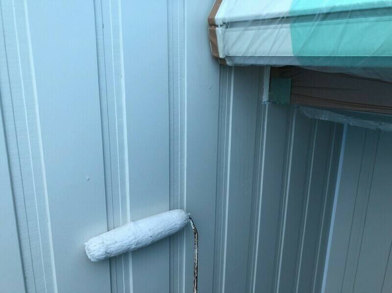 広島市安佐南区山本新町I様邸 2階外壁への透明な浸透型シーラーの塗布