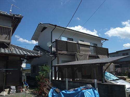 広島市安佐南区伴東M様邸 断熱塗料ガイナで外壁塗装した後の外観