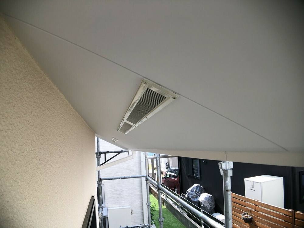 広島市安佐南区伴南N様邸 塗装後の軒天井