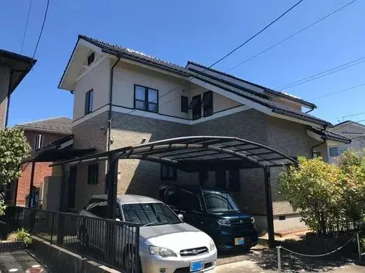 廿日市市前空H様邸 外壁塗装工事前の外観全体