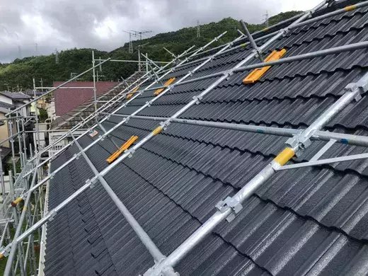 廿日市市四季が丘I様邸 塗装が完了したモニエル瓦の屋根