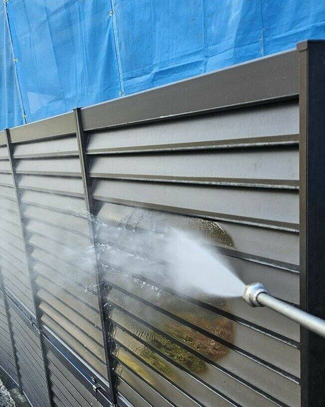 廿日市市平良N様邸 フェンスの高圧洗浄