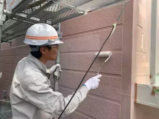 廿日市市友田T様邸 外壁の下塗り