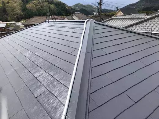 廿日市市友田T様邸 塗装が完了した屋根