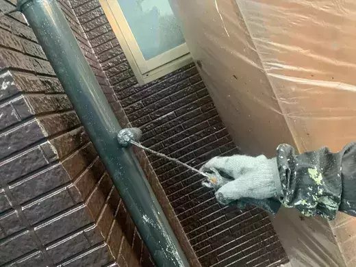 廿日市市阿品台Y様邸 雨樋の塗装